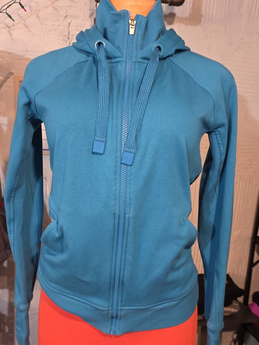 Athleta Bright Teal Fleece Jacket